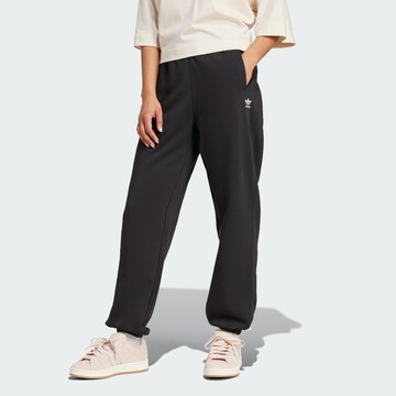 ADIDAS ORIGINALS Tapered Trousers 'Essentials' in Black: front