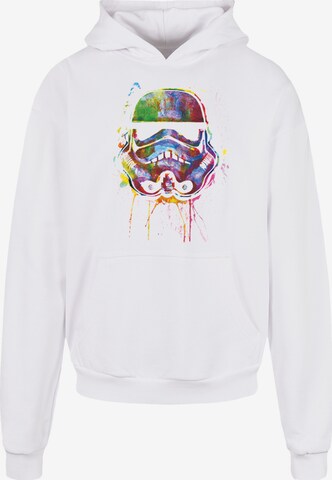 F4NT4STIC Sweatshirt 'Stormtrooper Paint Splats' in Wit: voorkant