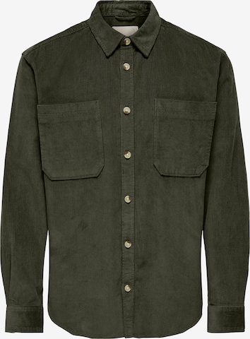 Camicia 'ONSALP' di Only & Sons in verde: frontale