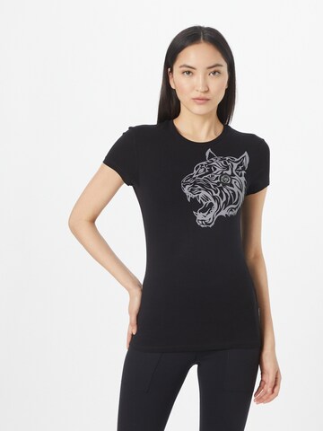 Plein Sport - Camiseta en negro: frente