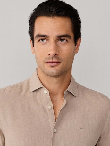 Hackett London Regular fit Button Up Shirt 'ESS' in Beige