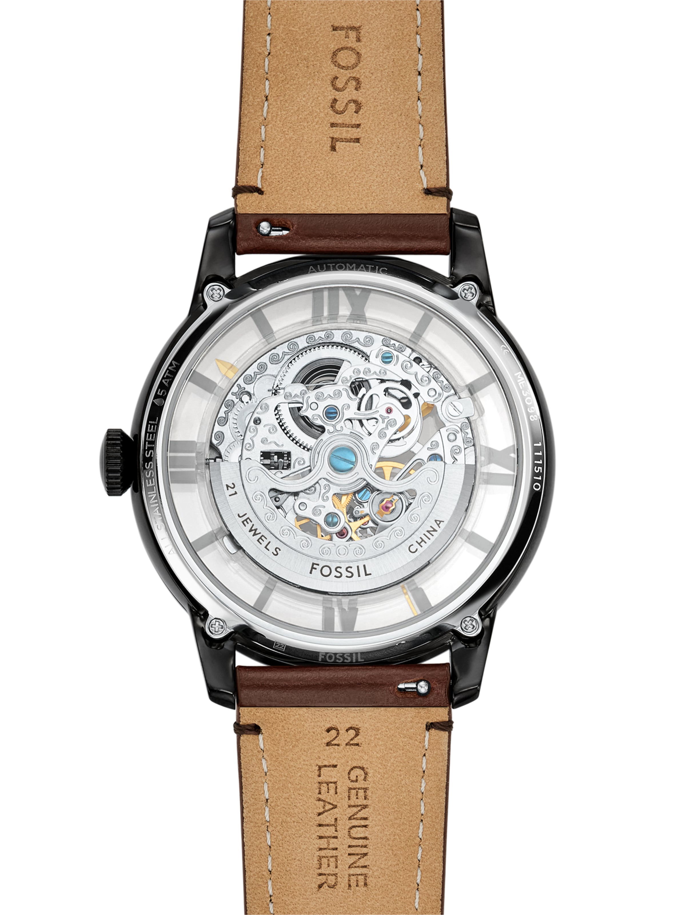 FOSSIL Аналогов часовник 'Townsman' в черно