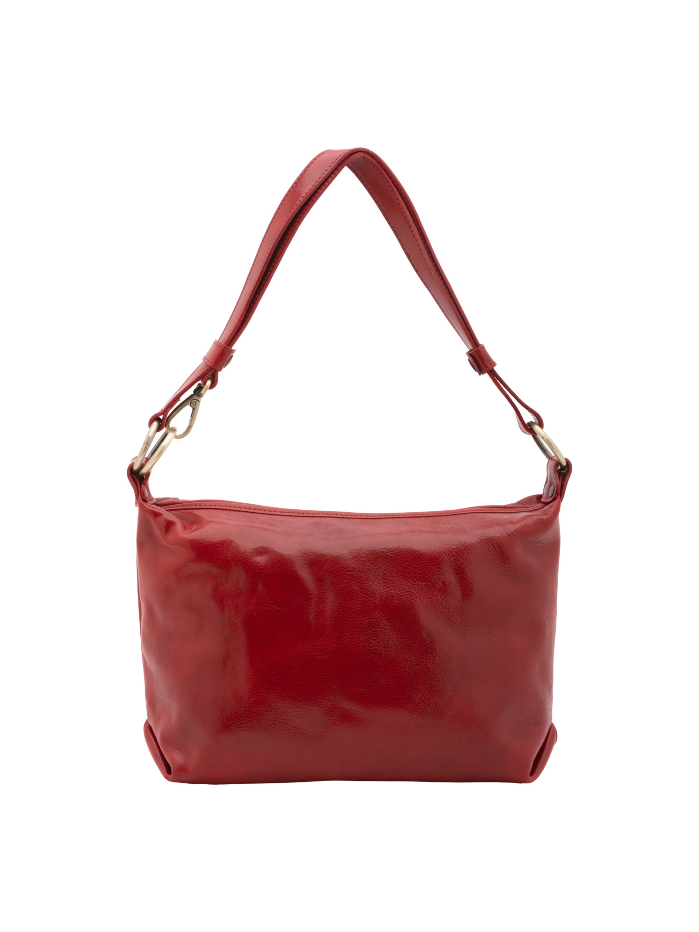 Borsa a spalla 'Borsa a Spalla Pelle Vacchetta I Fratelli - Vera Pelle' di I Fratelli in rosso: frontale