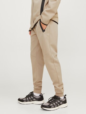 JACK & JONES - Tapered Pantalón 'WILL FUSION' en beige