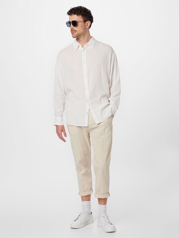 WEEKDAY Regular fit Button Up Shirt in White