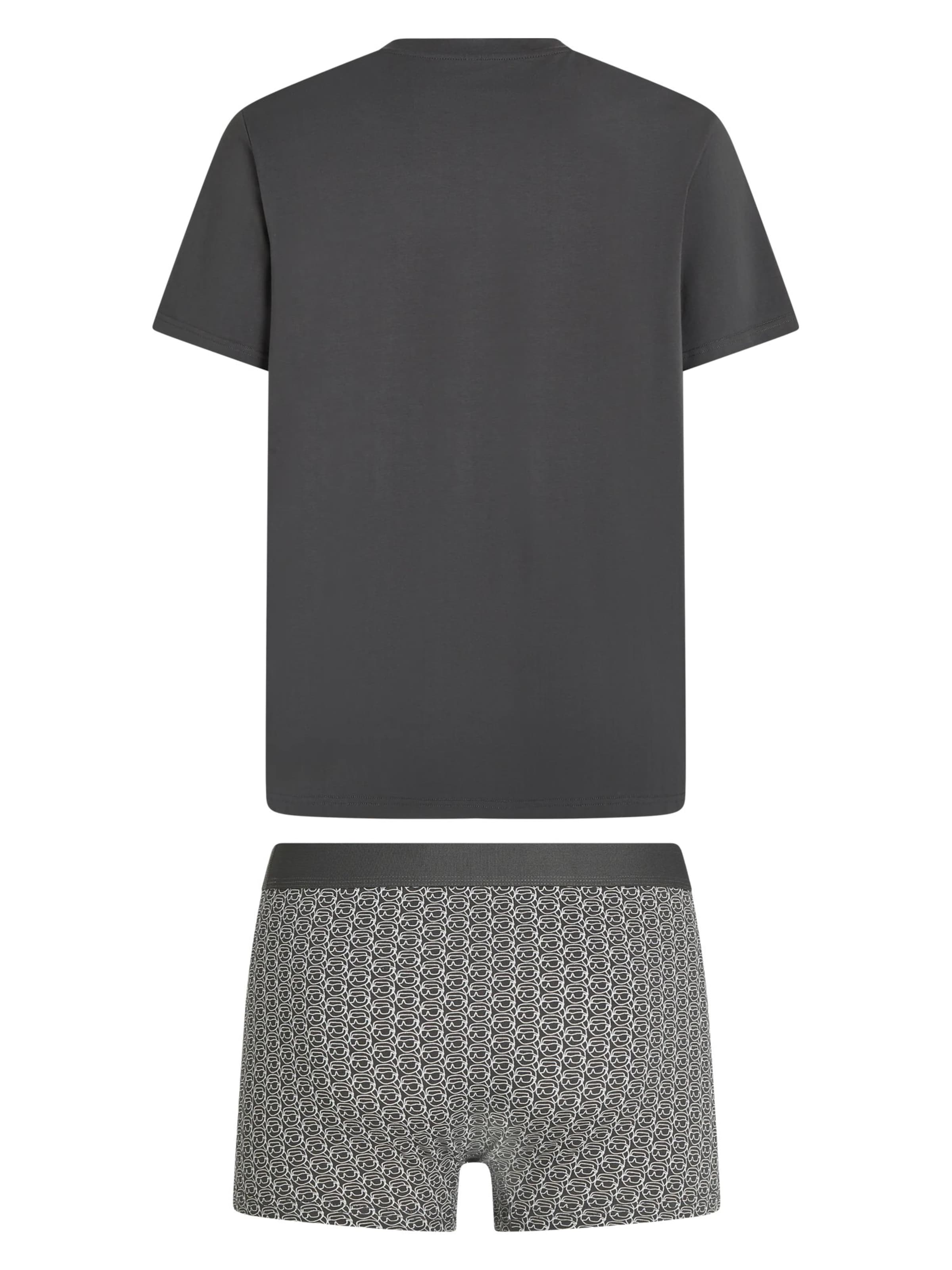 Pijama scurtă 'Ikon' de la Karl Lagerfeld pe gri