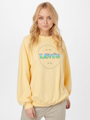 Sweat-shirt 'Graphic Frontier Slouchy' LEVI'S ® en jaune : devant