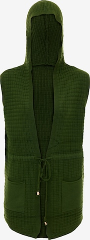 COBIE Knit Cardigan in Green: front