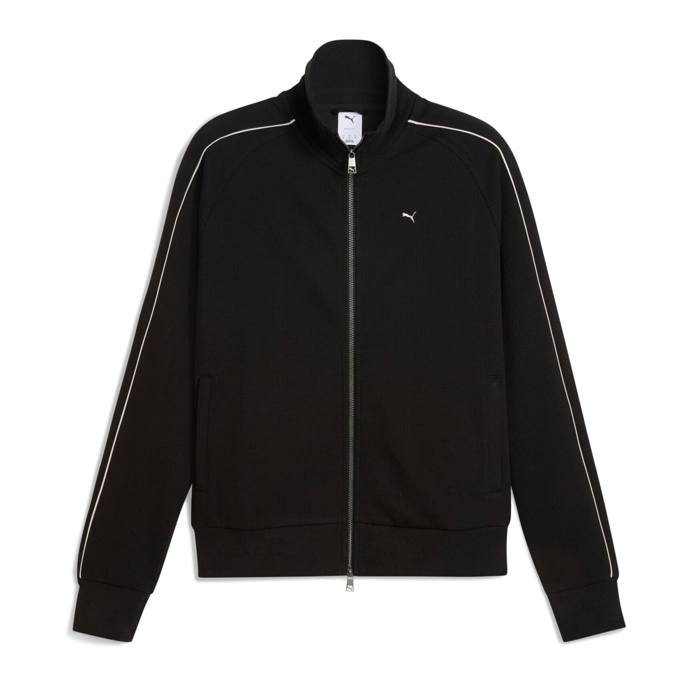 PUMA Athletic Jacket 'T7' in Black: front