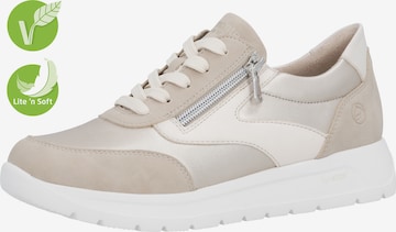 Baskets basses REMONTE en beige : devant