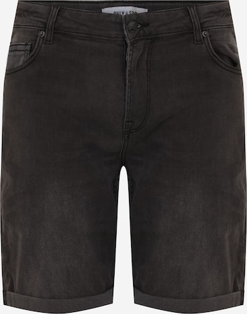 Only & Sons Big & Tall Jeans 'PLY' in Grijs: voorkant