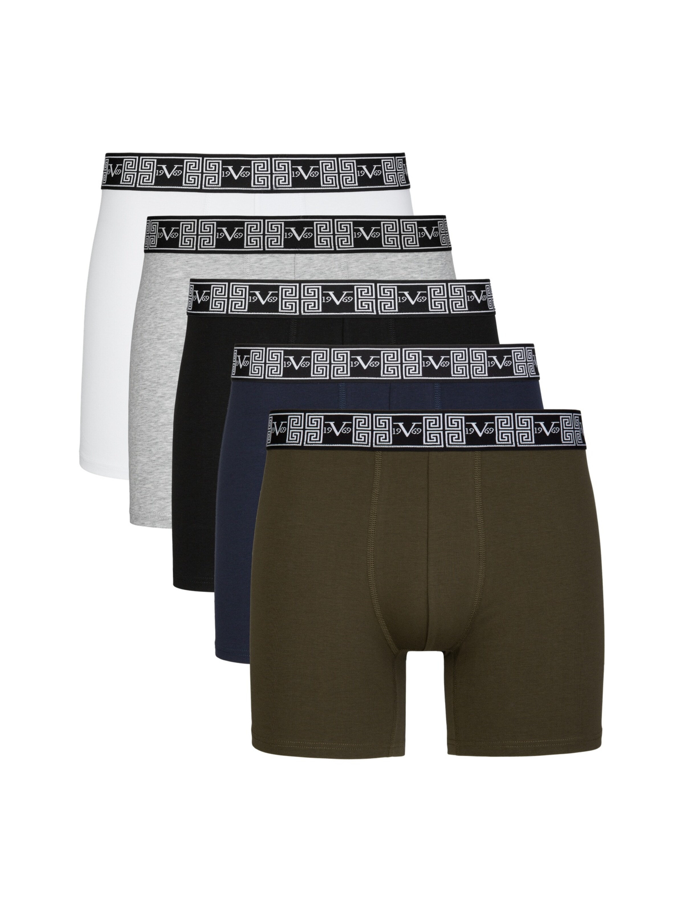 19V69 ITALIA Boxershorts 'Francesco' in Zwart: voorkant