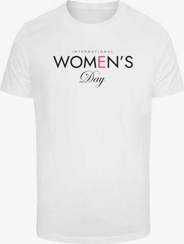 Merchcode T-Shirt 'WD - International Women's Day 4' in Weiß: predná strana