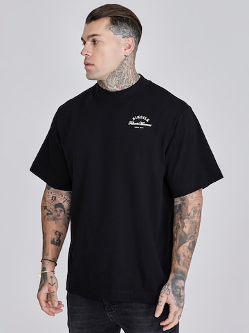 T-Shirt SikSilk en noir : devant