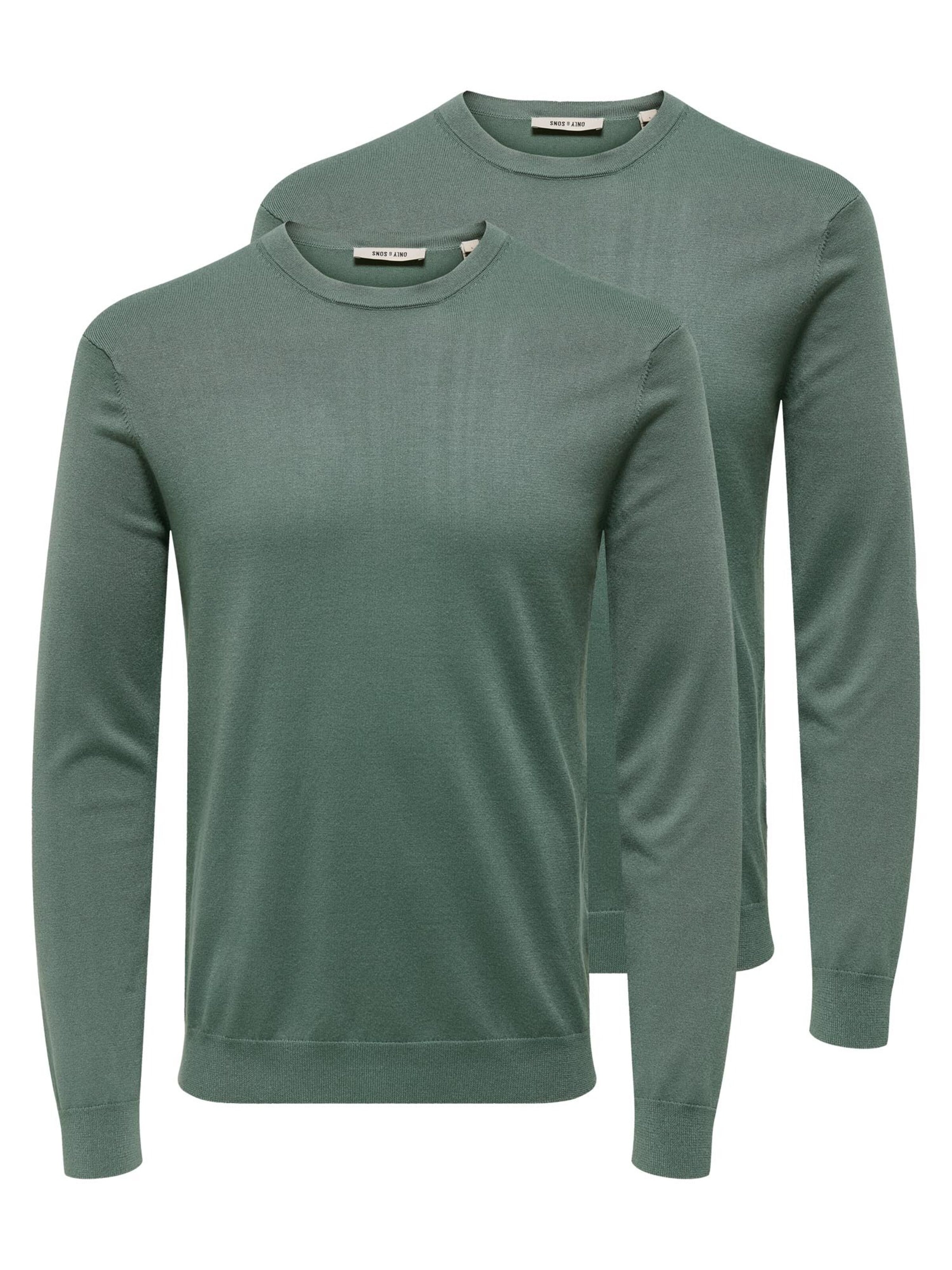 Only & Sons Trui 'Wyler' in Groen: voorkant