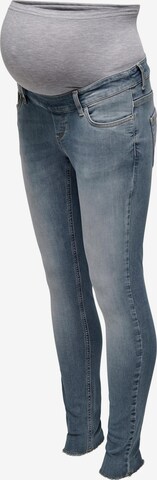 Only Maternity Skinny Jeans i blå: forside