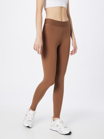 ONLY PLAY Skinny Workout Pants in Brown: front