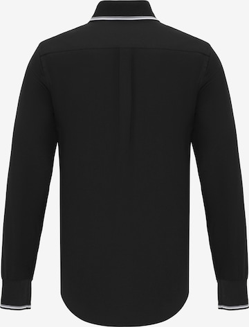DENIM CULTURE Regular fit Button Up Shirt 'MAURO' in Black