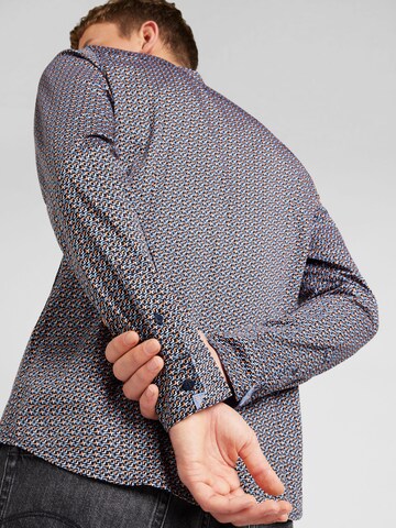 TOM TAILOR Slim fit Button Up Shirt in Blue