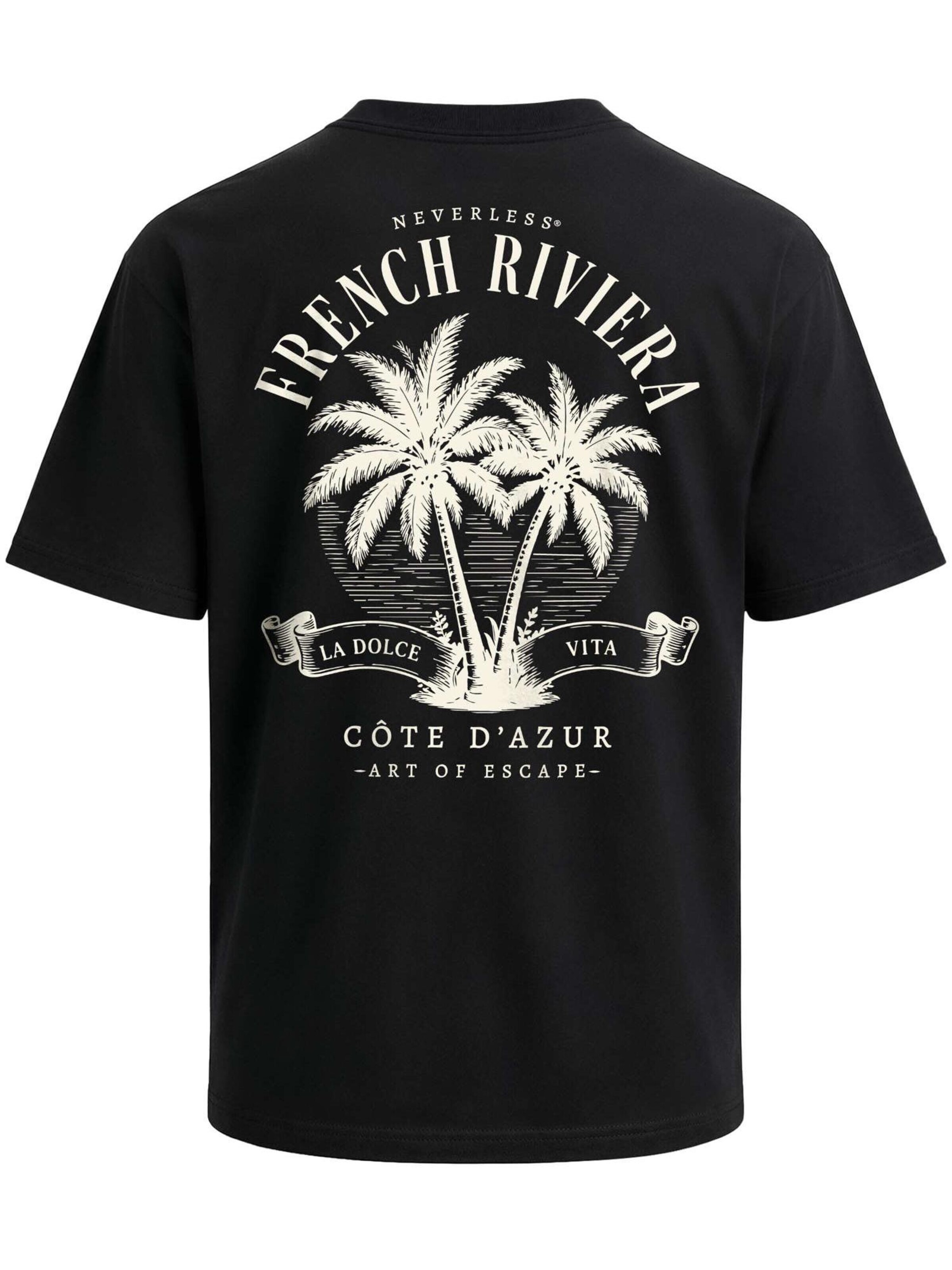 Neverless Shirt 'French Riviera' in Black
