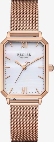 Montre à affichage analogique 'Régler Élégance Mesh Rose Gold - Pearl' Régler en or : devant