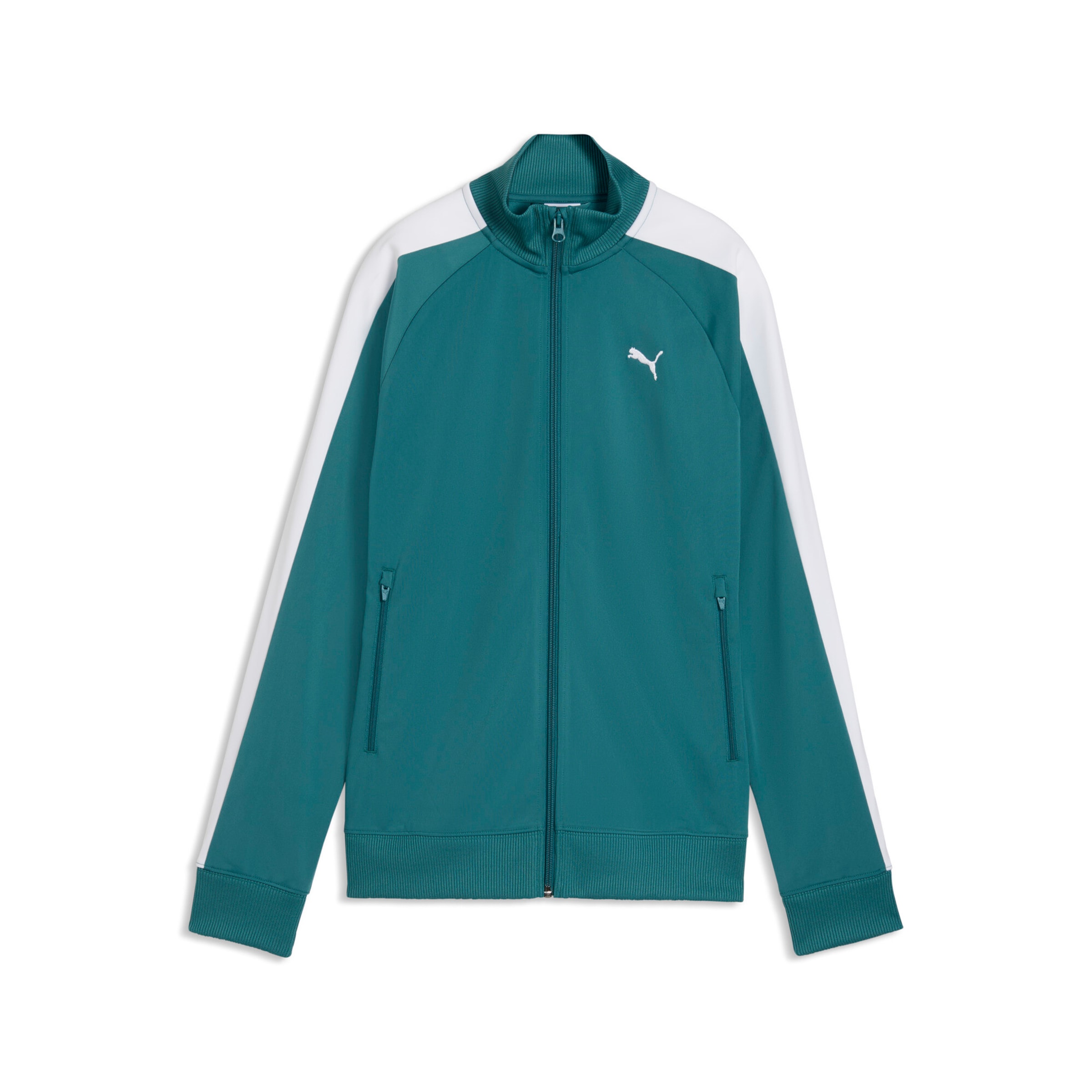 PUMA Athletic Jacket in Green: front