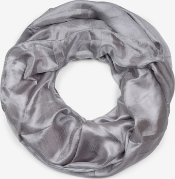 styleBREAKER Schlauchschal 'Seidiger Einfarbiger Loop' in Silber: Vorderseite