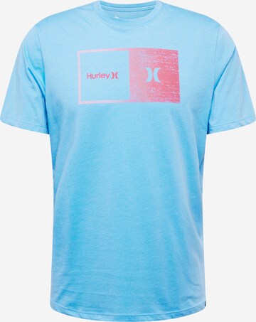 T-Shirt fonctionnel 'EVD HALFER' Hurley en bleu : devant