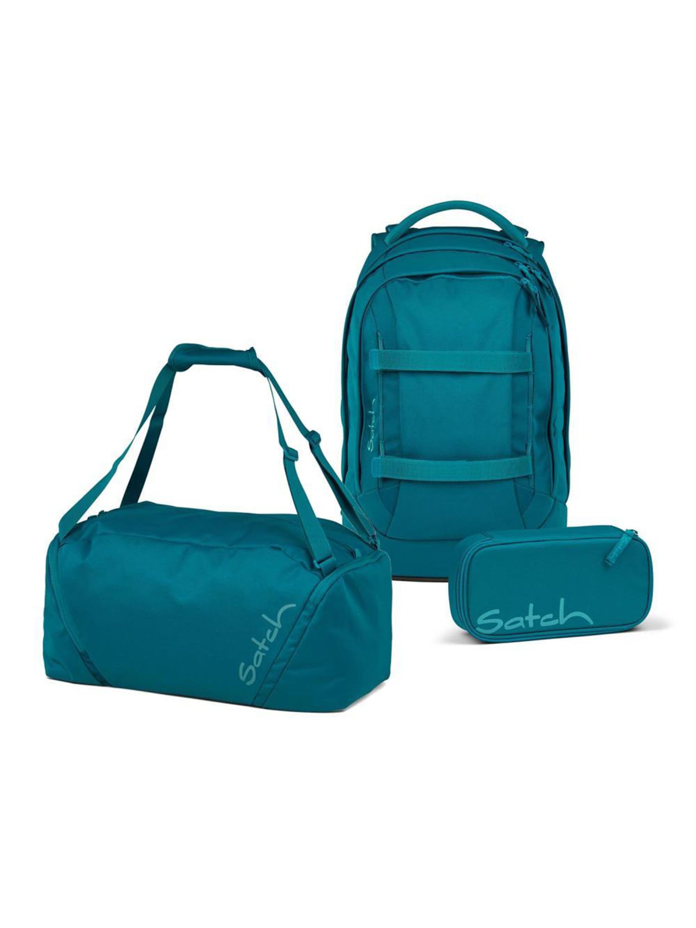 Satch Backpack 'Pack Schulrucksack Set 3tlg' in Blue: front