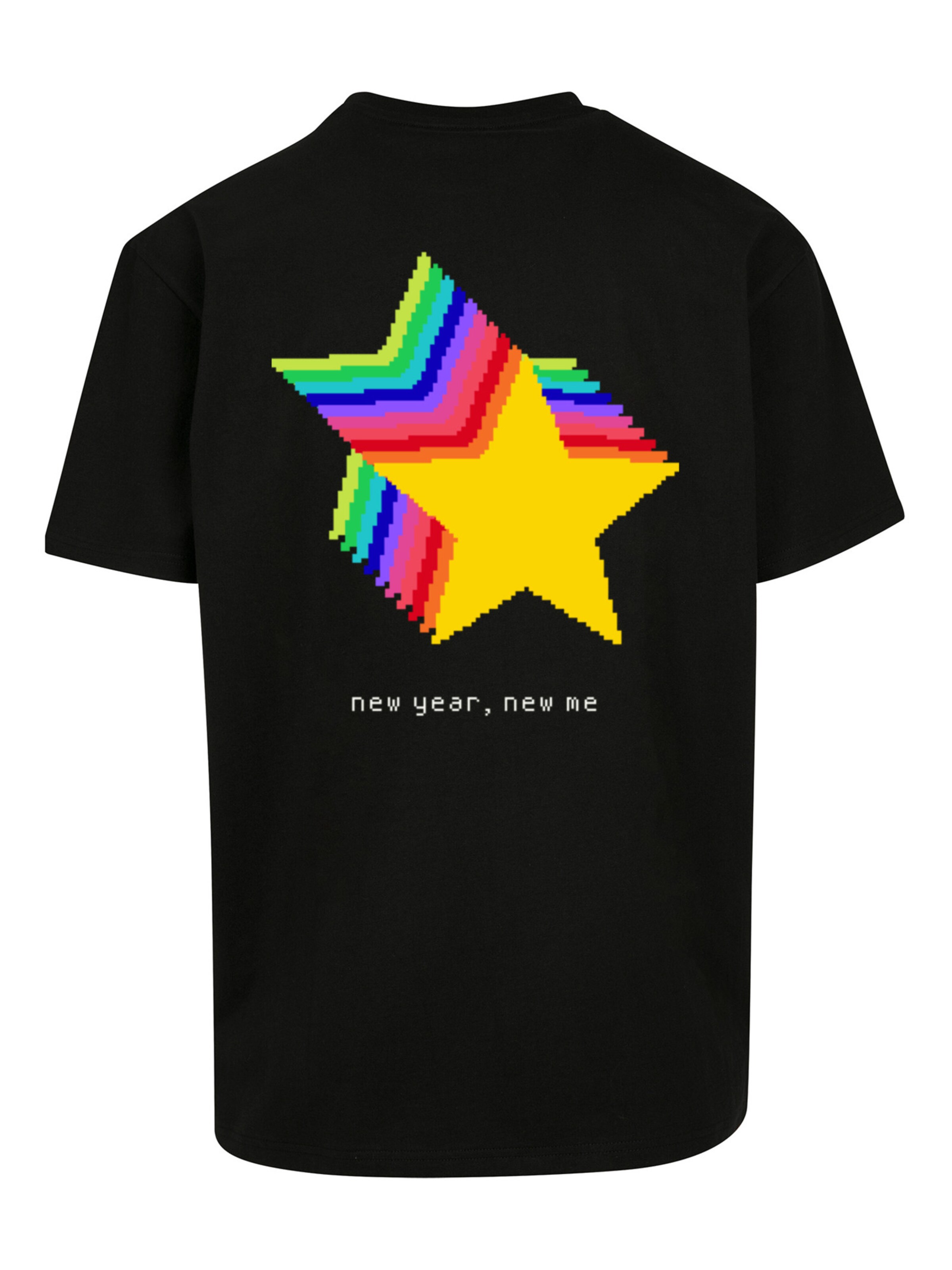 F4NT4STIC Shirt 'SIlvester Party Happy People Only' in Schwarz