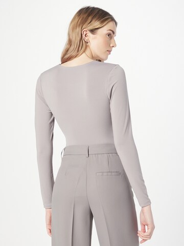 Abercrombie & Fitch Shirt bodysuit in Grey