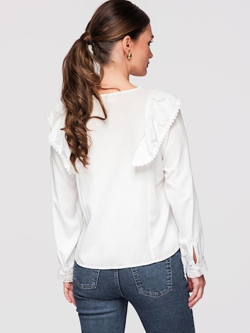 Ombre - Blusa en blanco