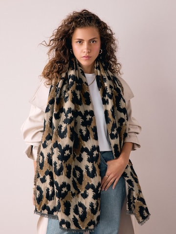 Next Oversized scarf in Brown: front