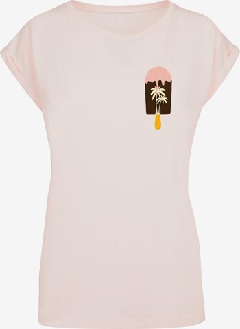 Merchcode T-Shirt 'Summer - Icecream' in Pink: predná strana