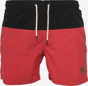 Urban Classics Plavecké šortky – červená: přední strana