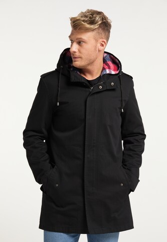 MO Between-Seasons Coat in Black: front