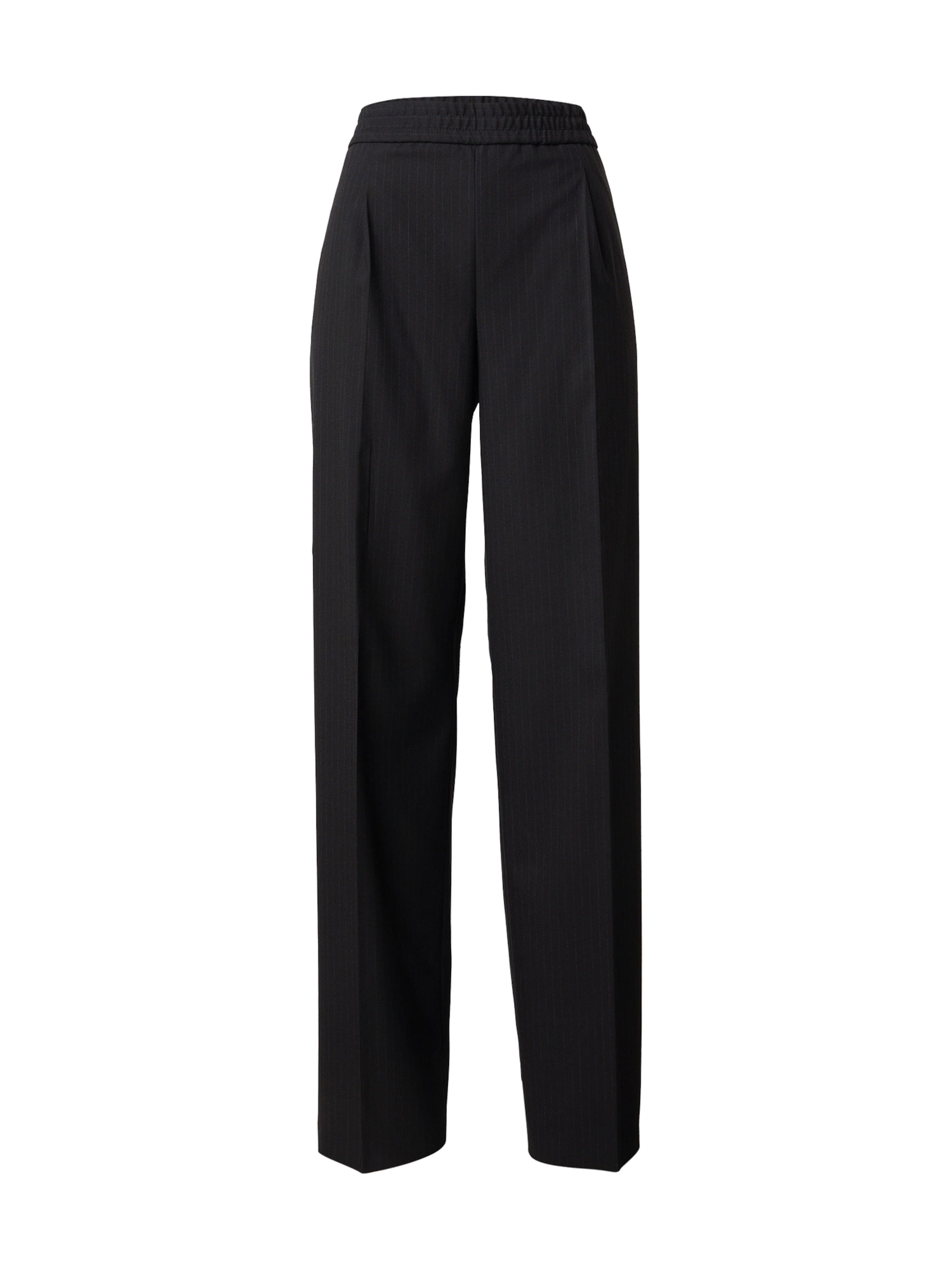 Wide leg Pantaloni con pieghe 'Garos_ALL' di HUGO in nero: frontale