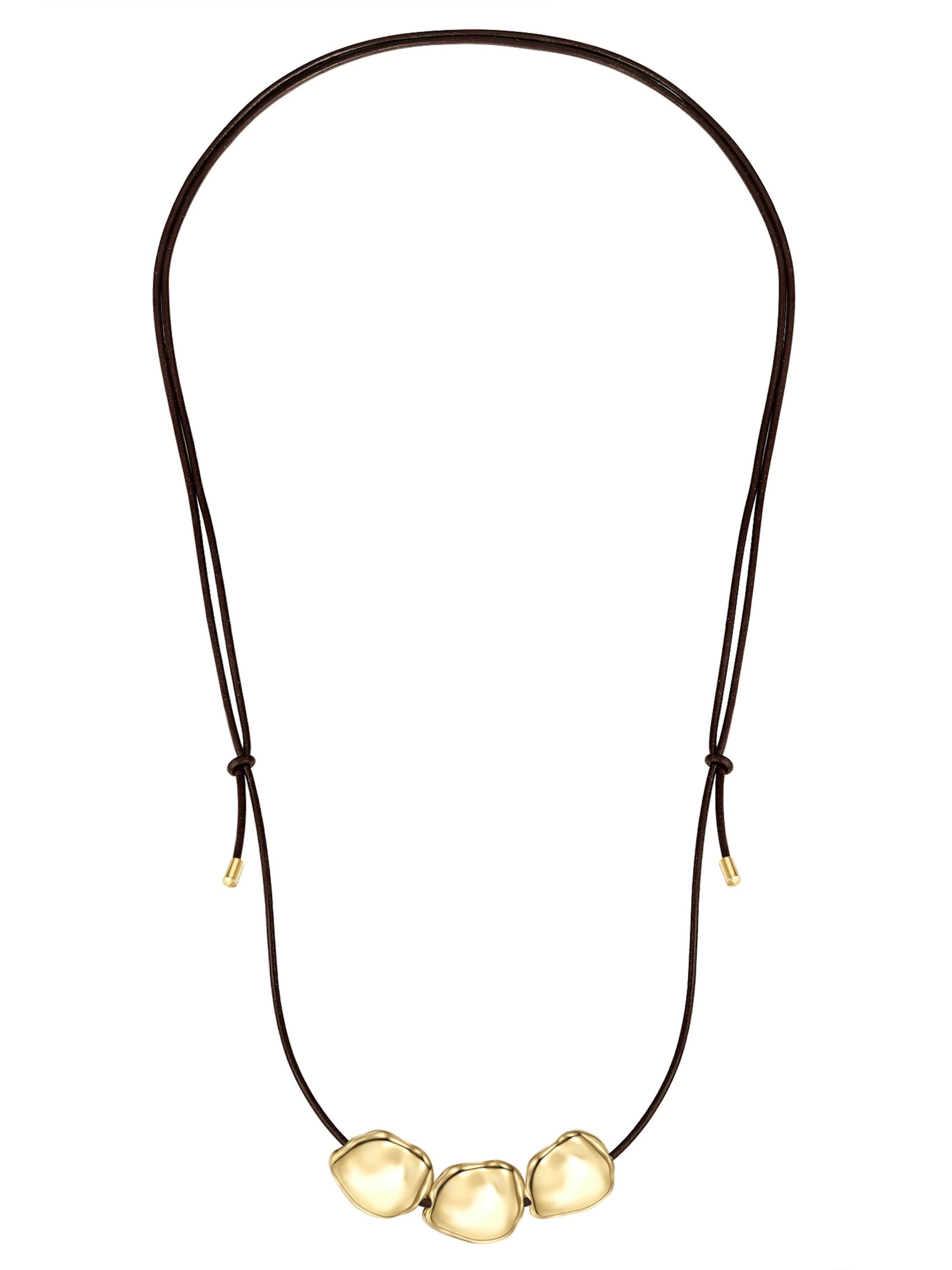 Collana di Yokoamii in marrone: frontale