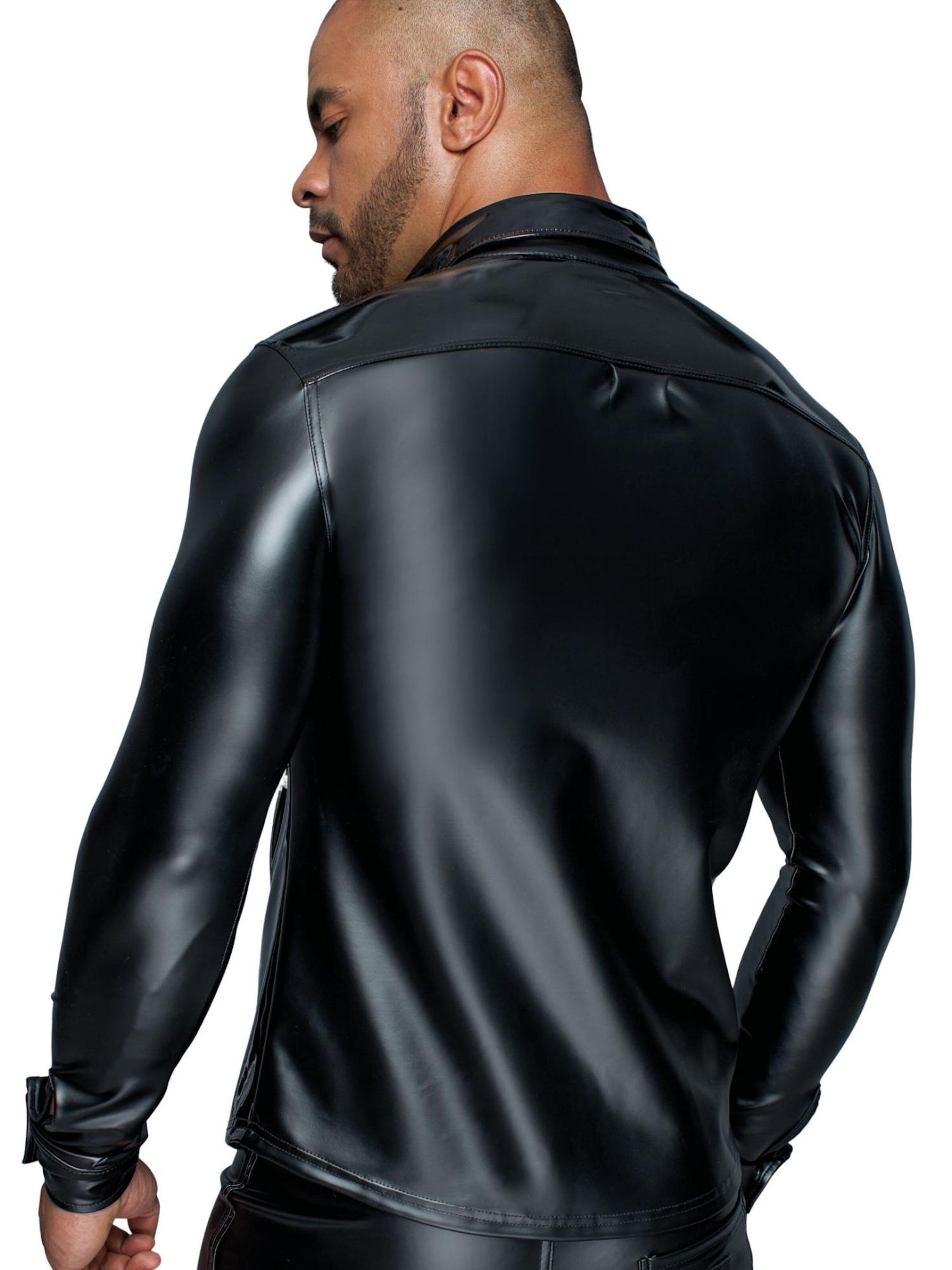 Noir Handmade Shirt 'Wetlook-Hemd H064' in Black