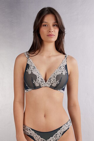 INTIMISSIMI Triangel BH 'Pretty Flowers' in Blau: Vorderseite