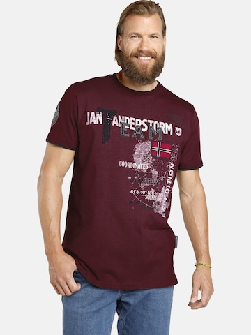 Jan Vanderstorm Shirt 'Sölve' in Rood: voorkant