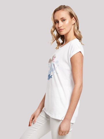F4NT4STIC Shirt 'Disney Frozen 2 Elsa Nokk Silhouette' in Wit