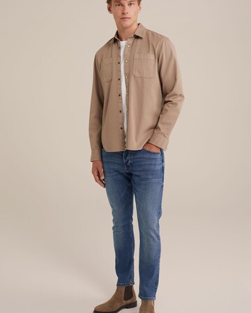 WE Fashion Слим Джинсы в Синий