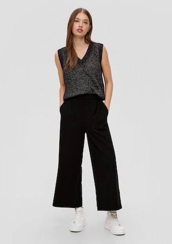 QS Wide leg Broek in Zwart