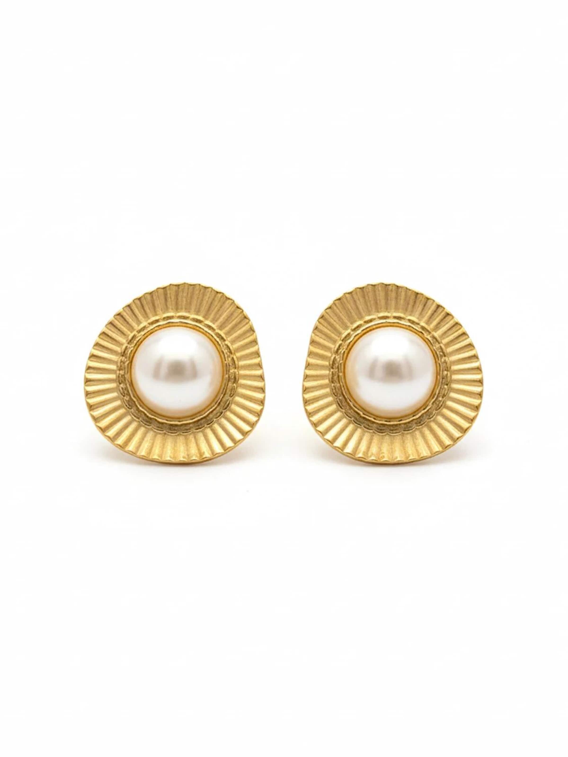 Boucles d'oreilles 'Ortigia' ETNÉE en or : devant