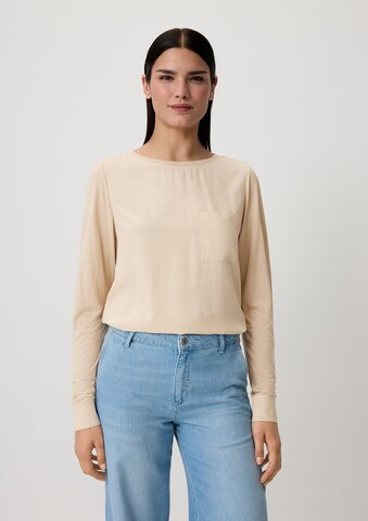 comma casual identity Shirt in Beige: voorkant