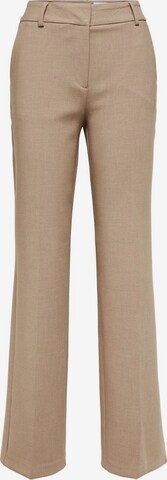 SELECTED FEMME Wide leg Pleated Pants in Brown: front