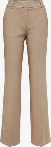 SELECTED FEMME Wide Leg Bukser med fals i brun: forside
