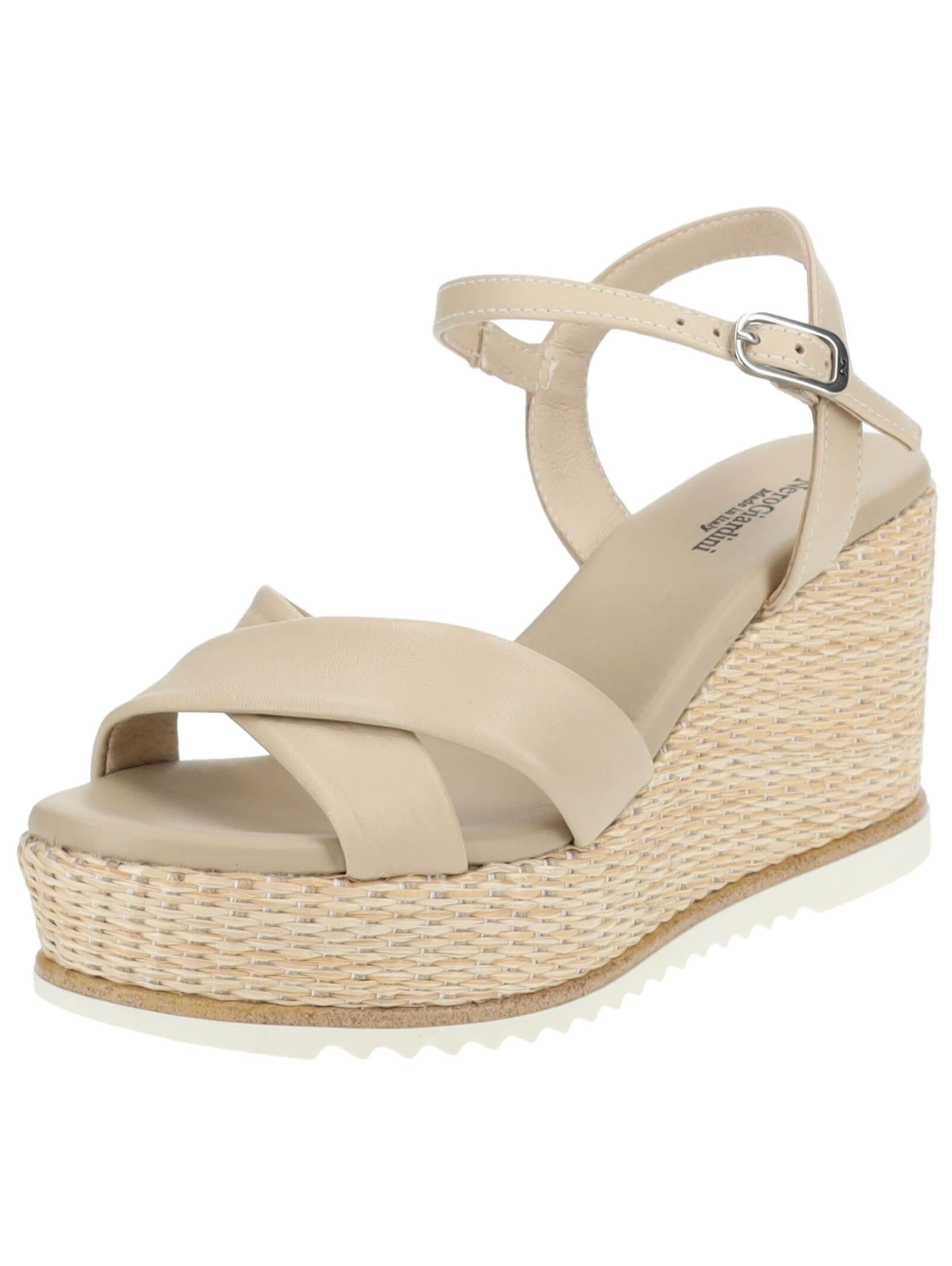 Sandales Nero Giardini en beige : devant