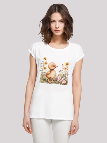 T-shirt 'Niedliche Enten Ostereier' F4NT4STIC en blanc : devant